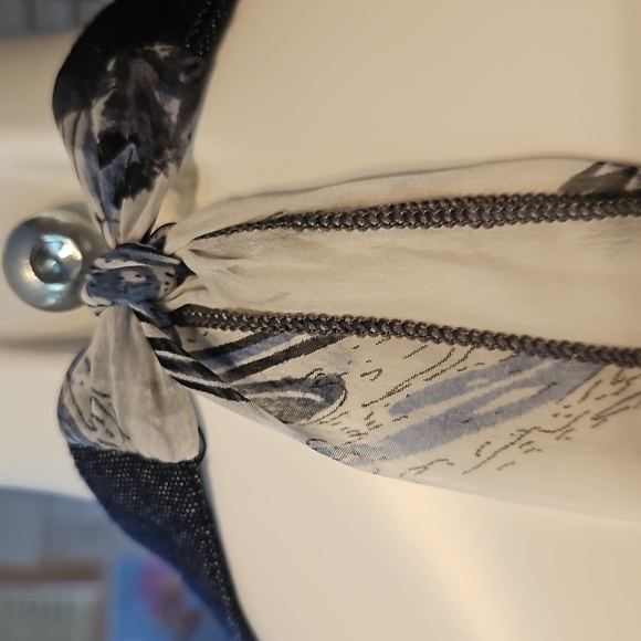 Versace style full-length maxi summer dress gown halterneck elasticated back - Picture 14 of 16